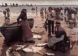 A Fish Sale on a Cornish Beach